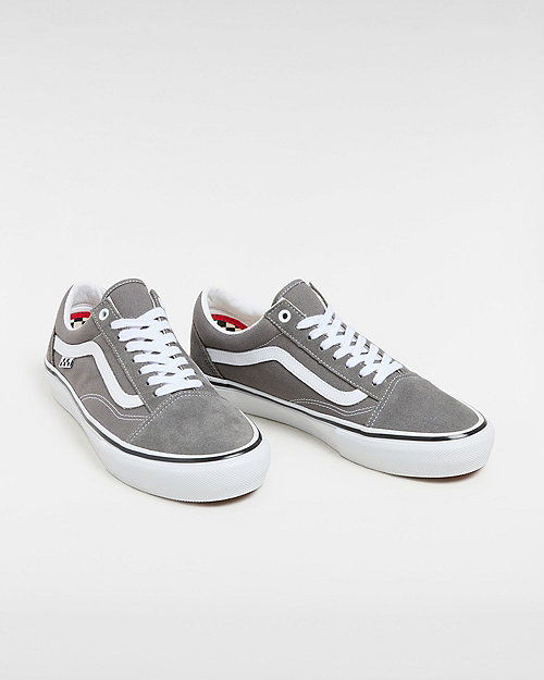Кецове и обувки Vans Skate Old Skool Shoes (pewter/white) Unisex Grey, Size 2.5 Сиво | VN0A5FCB1N6, 1