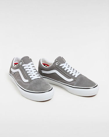 Кецове и обувки Vans Skate Old Skool Shoes (pewter/white) Unisex Grey, Size 2.5 Сиво | VN0A5FCB1N6, 1