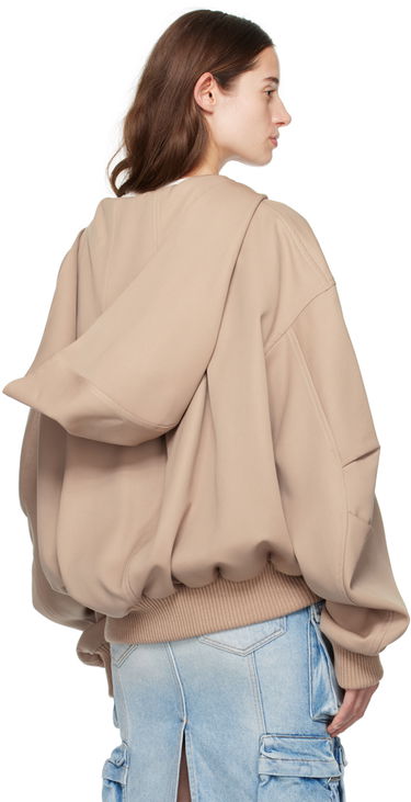 Суитчър The Attico Attico Hooded Bomber Jacket Бежово | 241WCB41 W046, 2
