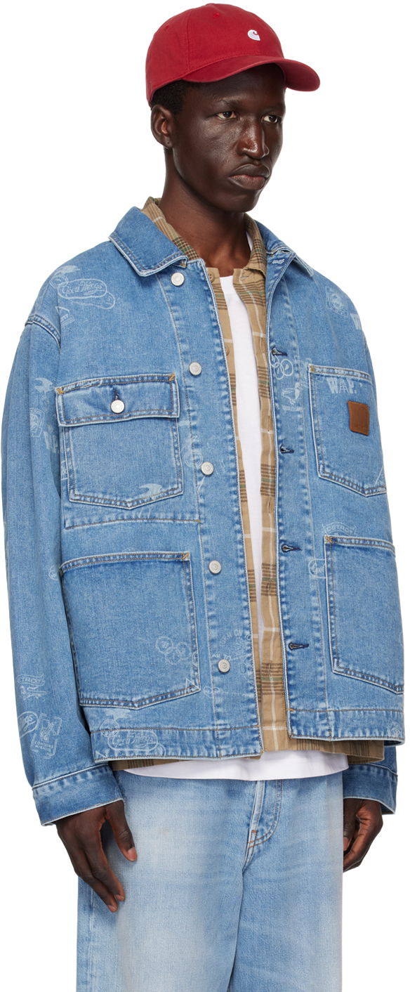 Яке Carhartt WIP Stamp Print Denim Jacket Синьо | I033743, 1