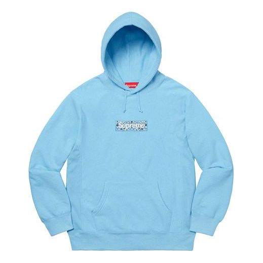 Суитчър Supreme Bandana Box Logo Hoodie Синьо | SUP-FW19-10832