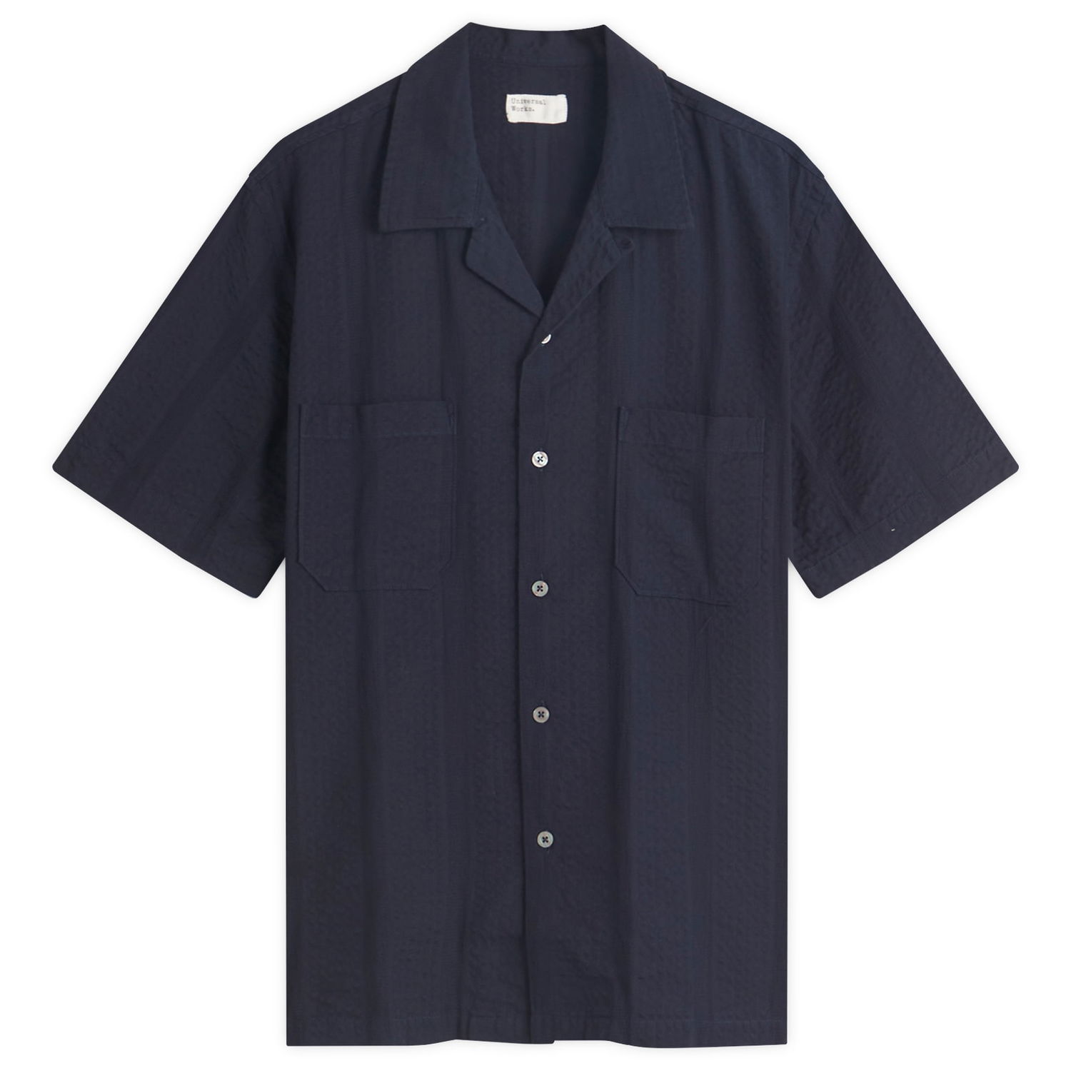 Риза Universal Works Universal Works Maui Cotton Sal Road Shirt, Size Large Тъмно синьо | 32666-NVY, 0
