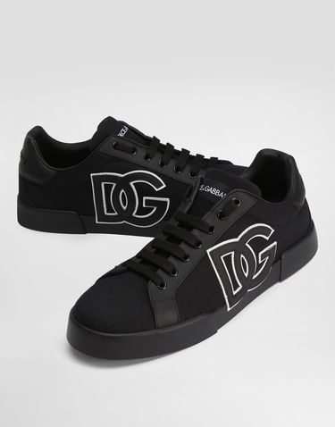 Кецове и обувки Dolce & Gabbana Dolce & Gabbana Portofino Light Strobel Canvas and Calfskin Черно | CS2343AE6298B956, 3