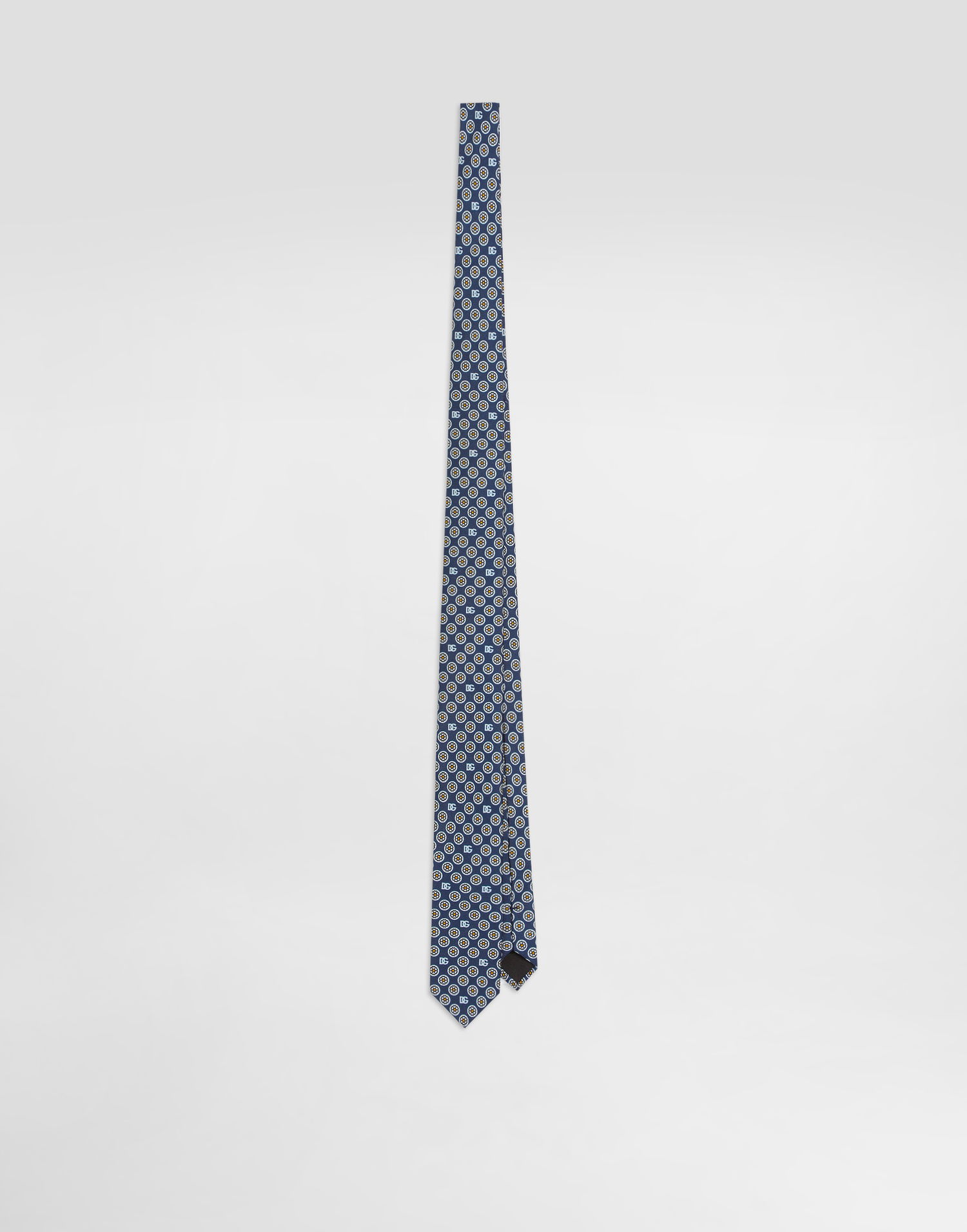 Аксесоари Dolce & Gabbana Dolce & Gabbana Martini Jacquard Micro-design Logo Tie Тъмно синьо | GT149EG0WU1X0800, 0