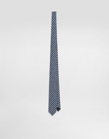 Аксесоари Dolce & Gabbana Dolce & Gabbana Martini Jacquard Micro-design Logo Tie Тъмно синьо | GT149EG0WU1X0800, 0