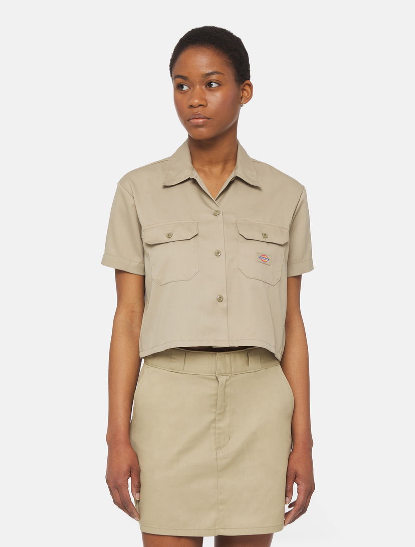 Риза Dickies Cropped Work Shirt Зелено | 0A4YSX