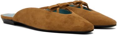 Облекло BY FAR BY FAR Finn Suede Leather Mules Кафяво | 23FWFNNFLTNU, 3