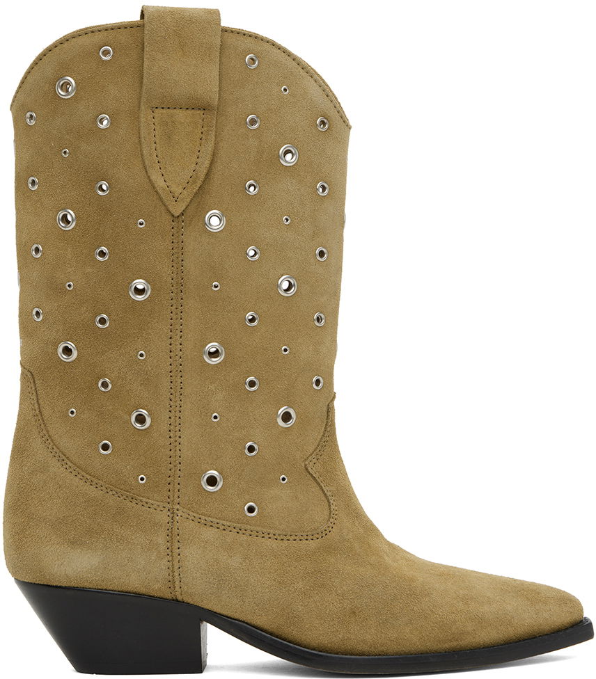 Облекло ISABEL MARANT Isabel Marant Duerto Suede Eyelet Boots Бежово | 24EBO0003FA-B2A05S, 0