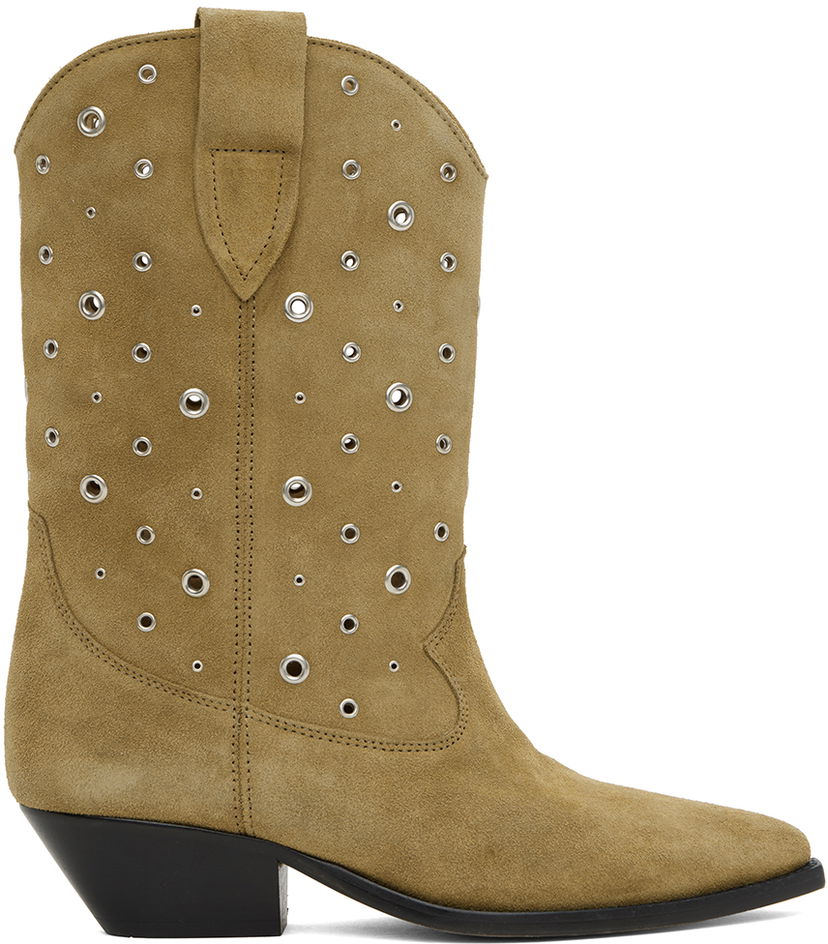 Облекло ISABEL MARANT Isabel Marant Duerto Suede Eyelet Boots Бежово | 24EBO0003FA-B2A05S