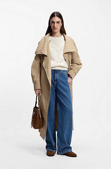 Дънки BOSS Regular-fit wide leg jeans Синьо | 50552093, 1