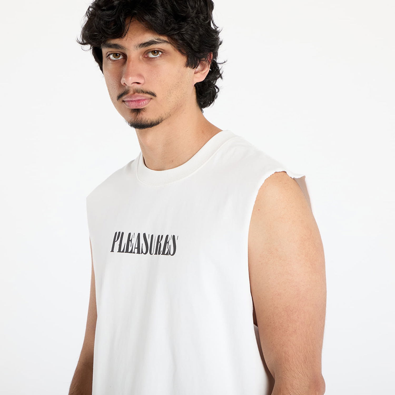 Потник Pleasures PLEASURES Onyx Sleeveless T-Shirt Бяло | P25SU017 WHITE, 1