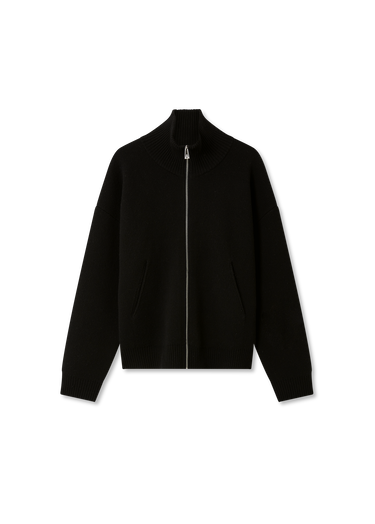 Пуловер AXEL ARIGATO Core Ribbed Collar Zip-Up Sweater with Front Pockets Черно | A2143004, 0