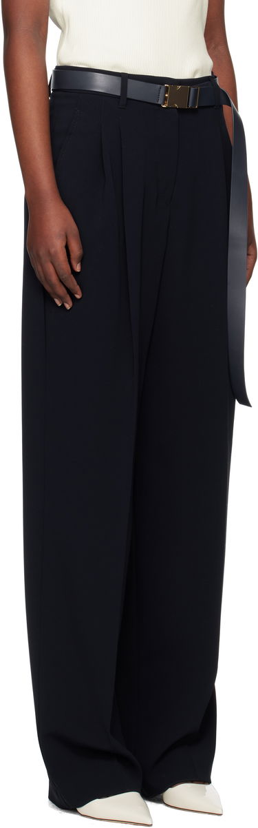 Панталони Max Mara Max Mara Neottia Pleated Wide-Leg Trousers Тъмно синьо | 2516131011600, 1