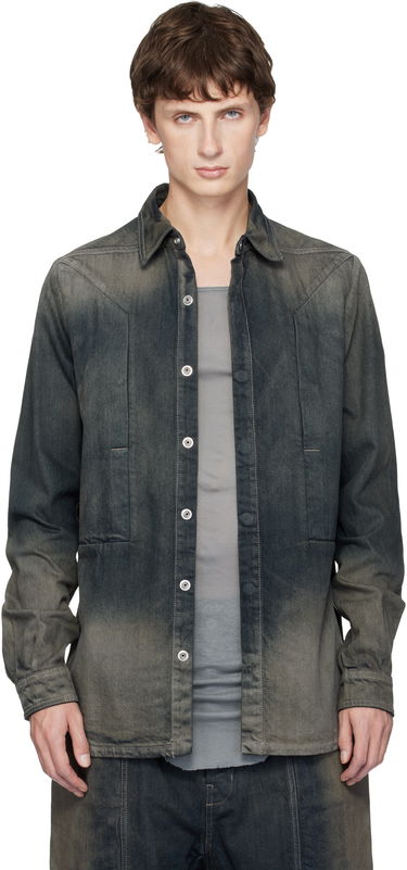 Риза Rick Owens Concordia Fogpocket Denim Shirt Многоцветен | RU02E1237 DKDEG, 0