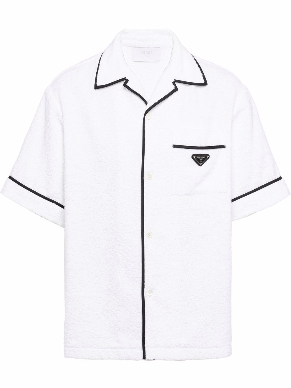 Риза Prada Cotton Bowling Shirt Бяло | SC559S2121ZR3, 0