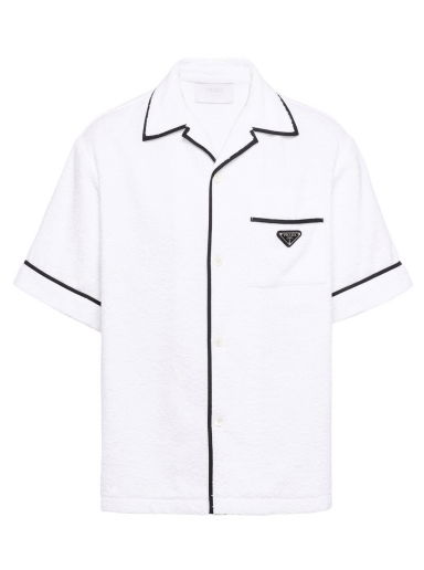 Риза Prada Cotton Bowling Shirt Бяло | SC559S2121ZR3