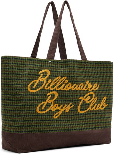 Голяма пазарска чанта BILLIONAIRE BOYS CLUB Script Check Tote Bag Зелено | B24483, 1