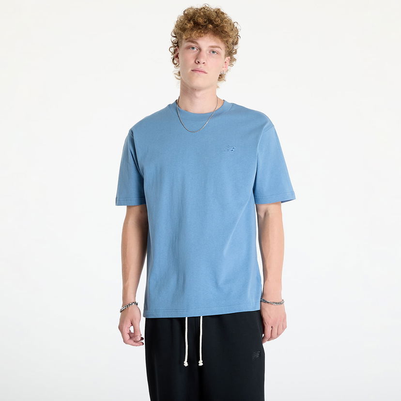 Тениска New Balance Athletics Cotton T-Shirt Heron Blue Синьо | MT41533HEB