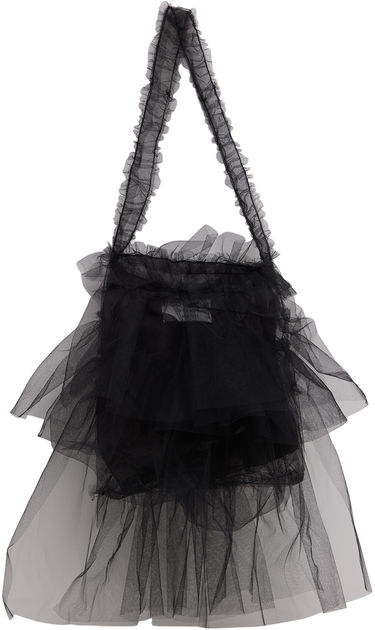 Голяма пазарска чанта Collina Strada Collina Strada Extra Small Mist Tulle Tote Bag Черно | XX9019 TULLE, 1