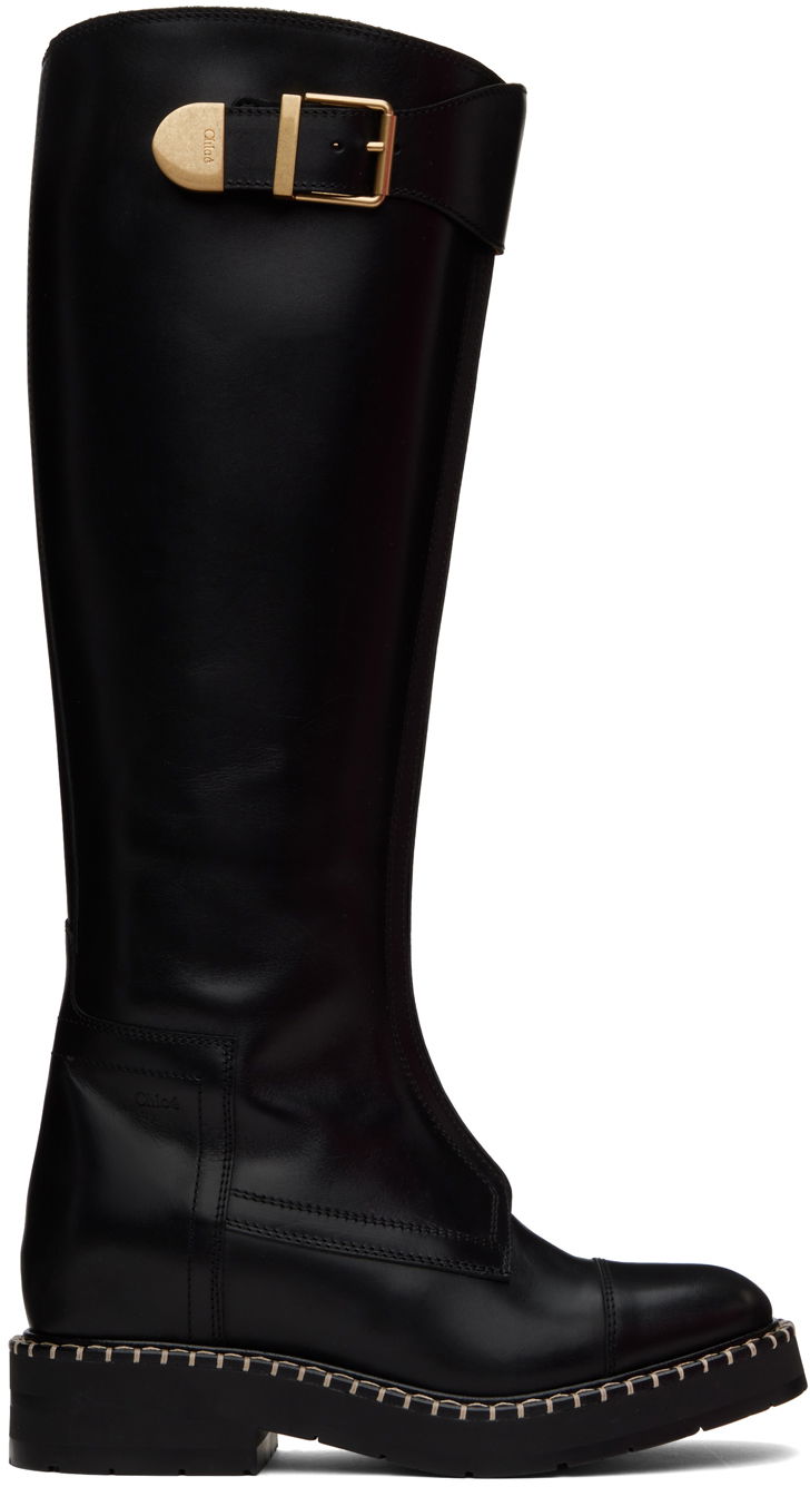 Облекло CHLOÉ Chloé Noua High Boots Черно | CHC24S968BK