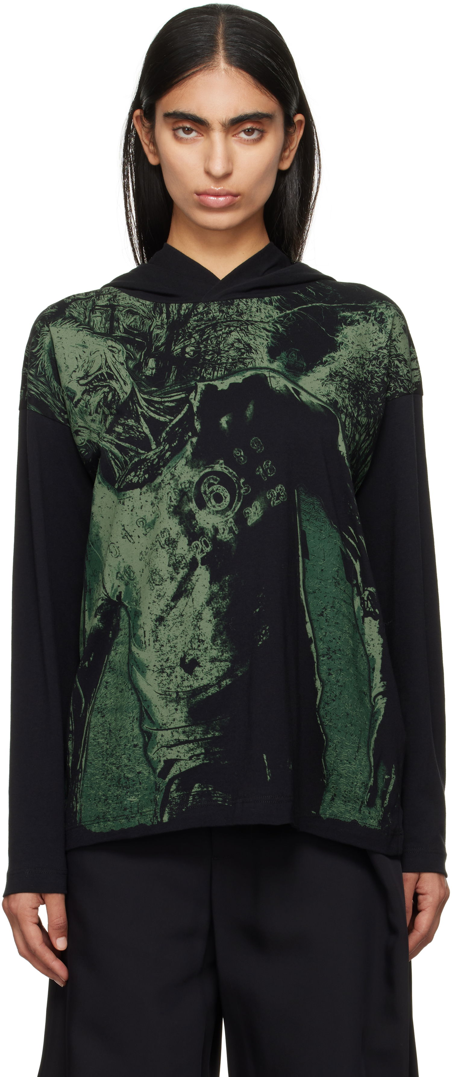 Тениска Maison Margiela Long Sleeve T-shirt Черно | S62GD0190 S23588, 0