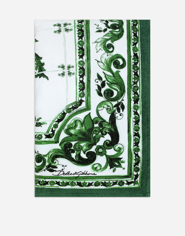 Majolica-print Cotton Beach Towel 115x185 Onesize
