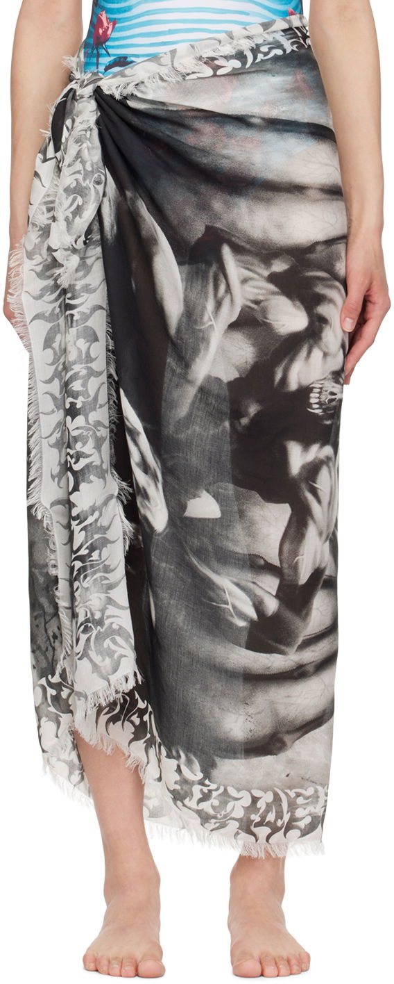 Gaultier Graphic Print Cover Up