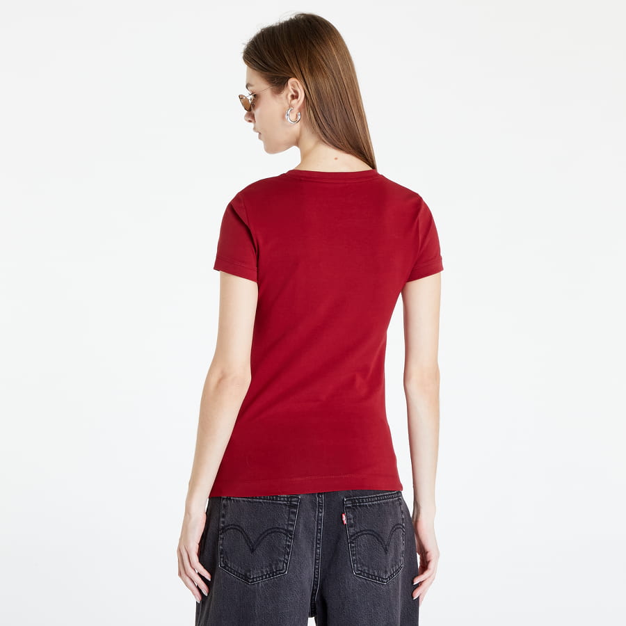 Тениска GUESS Mini Triangle T-Shirt Бургунди | W2YI44J1311-G5B7, 1