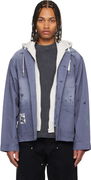 AAPE by A Bathing Ape Distressed Hooded Button Down Jacket
