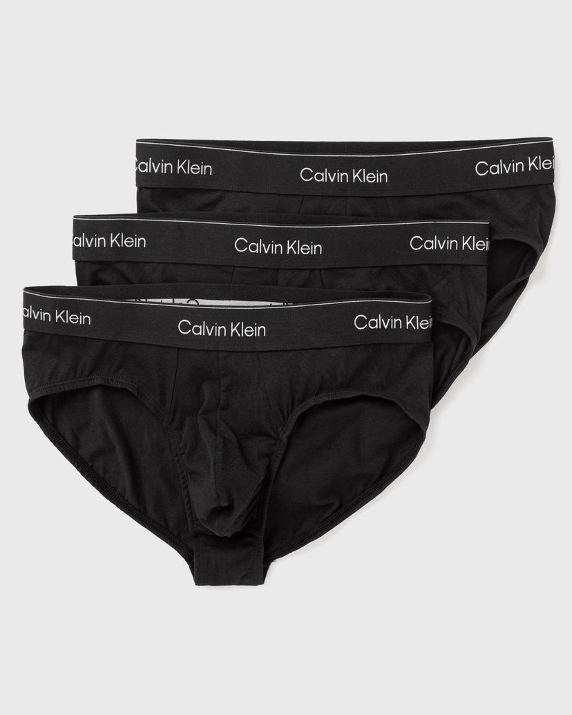 Бельо и чорапи CALVIN KLEIN Hip Brief Icon Cotton Stretch 3-Pack Черно | LV00NB4388TM6