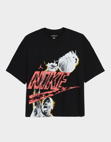 Тениска Jordan T-Shirt M J Reissue Graphic Print Oversized Short Sleeve Crew Neck Черно | HQ9093-010, 0