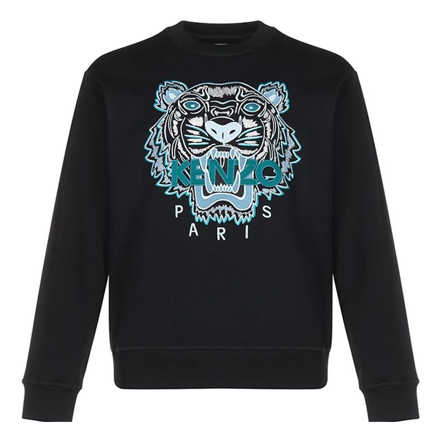 Пуловер KENZO KENZO Tiger Head Embroidered Sweatshirt Черно | FA65SW1104XA-99, 0