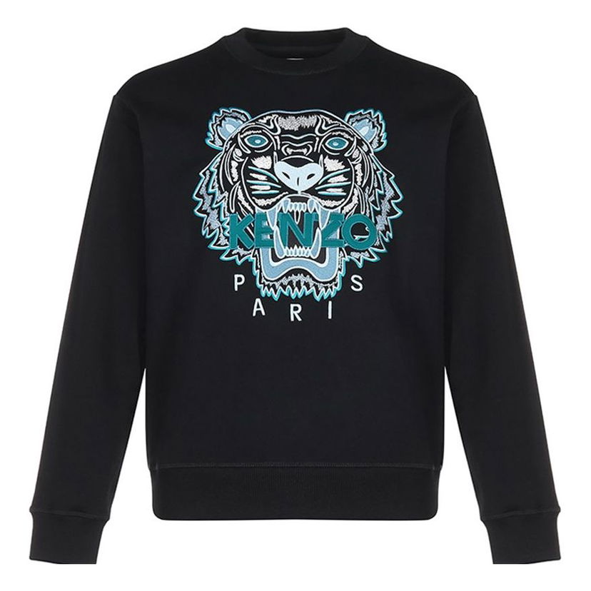 Пуловер KENZO KENZO Tiger Head Embroidered Sweatshirt Черно | FA65SW1104XA-99