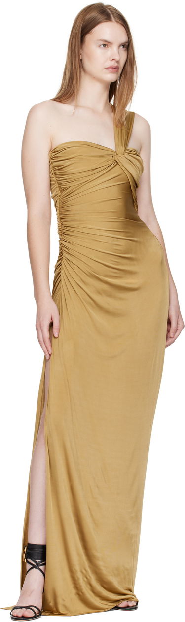 Pокля Tom Ford Tom Ford One Shoulder Twist Front Maxi Dress Жълто | ABJ852-JEX114, 3
