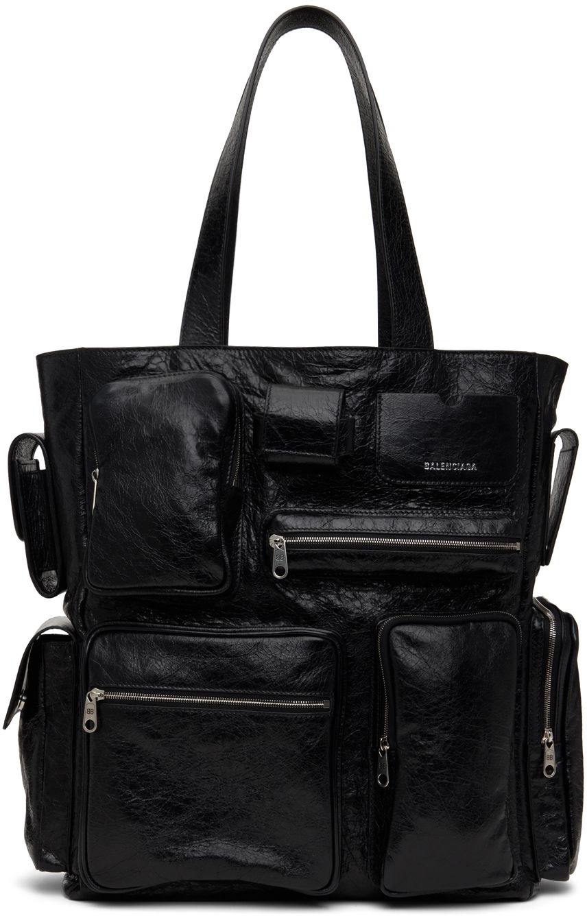 Голяма пазарска чанта Balenciaga Black Superbusy Tote Черно | 785296-210C8-1000, 0