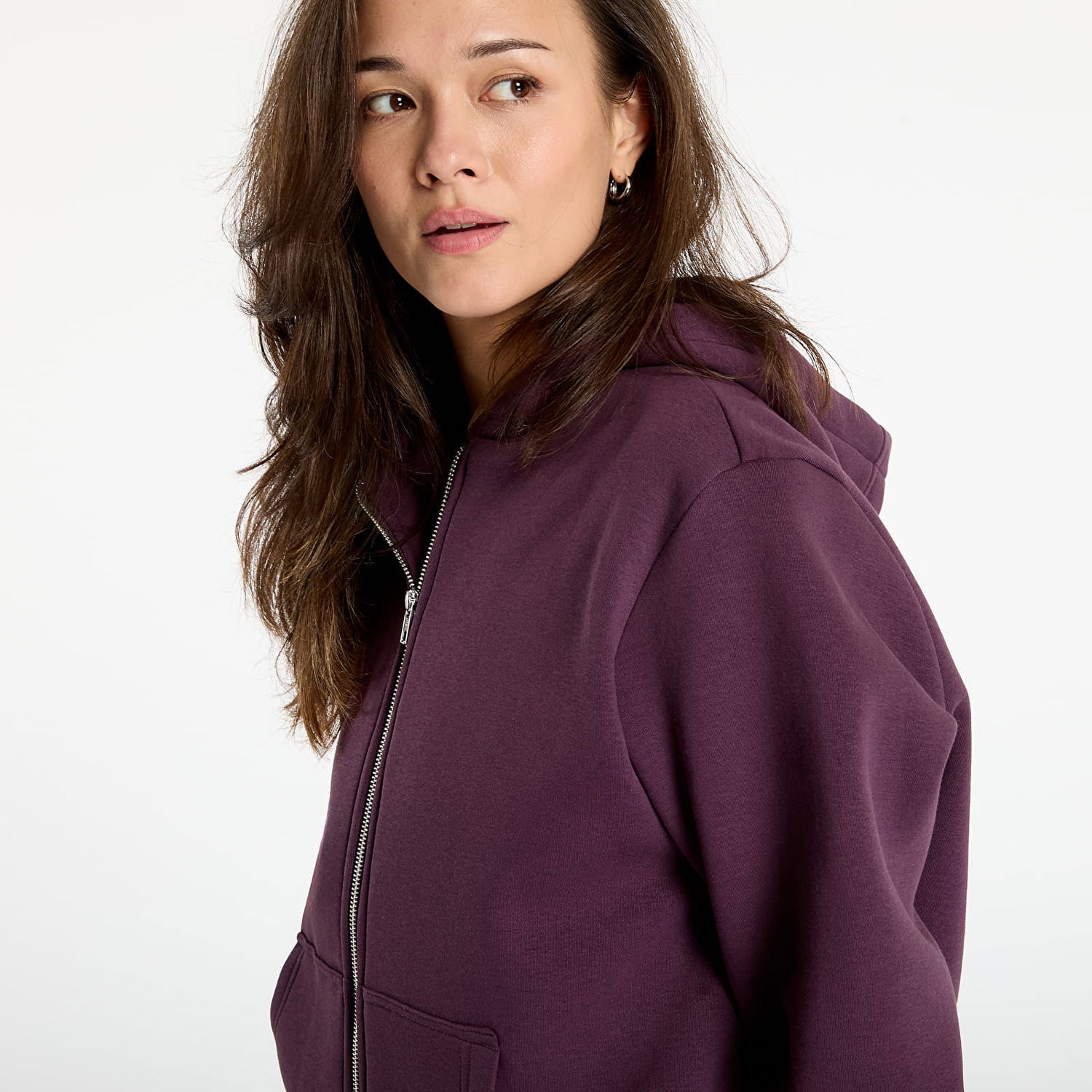Суитчър Urban Classics Sweatshirt Fluffy Zip Hoody L Лилаво | TB7286-18329, 1
