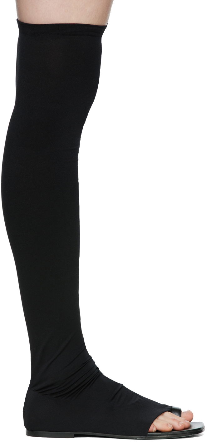 Кецове и обувки Burberry Burberry Marleyton Thigh-High Sock Flats Черно | 8053132