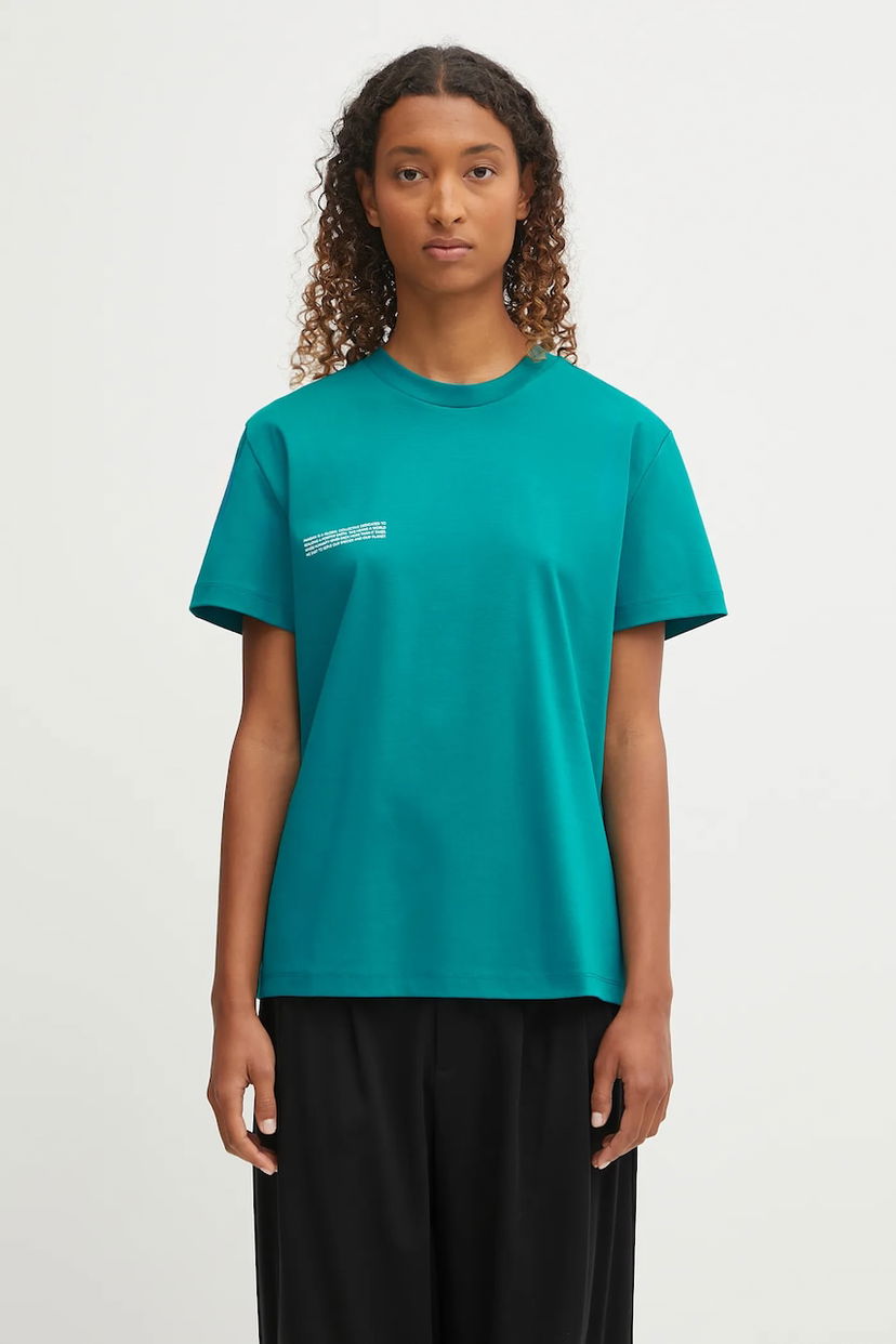 Тениска PANGAIA Pangaia DNA Interlock T-Shirt Тюркоазено | 10002573