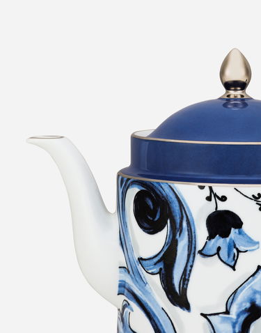 Домашен декор Dolce & Gabbana Porcelain Teapot With Floral Print Синьо | TC0127TCA39UB004, 1