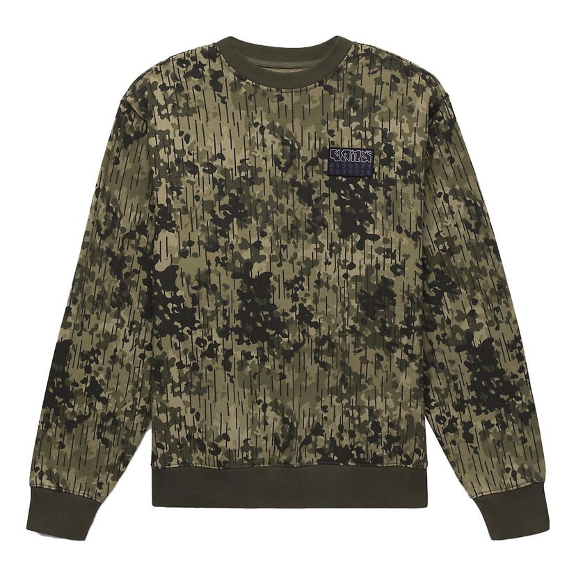 Пуловер Vans Rain Camo Crew Sweatshirt Зелено | VN0008UKCBI