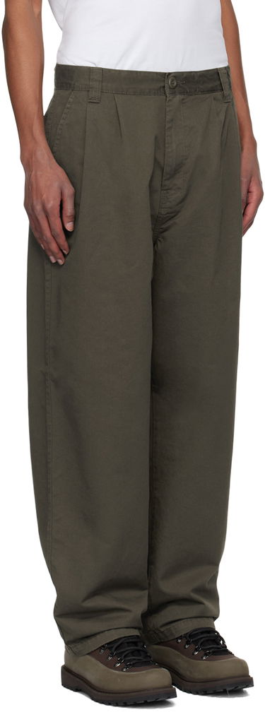 Панталони Carhartt WIP Merrick Relaxed Fit Cotton-Twill Trousers Зелено | I033759, 1