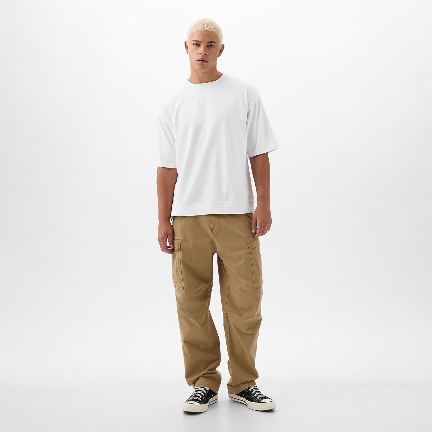 Тениска GAP Micro Logo Tee Optic White V6 Бяло | 857899-02, 1