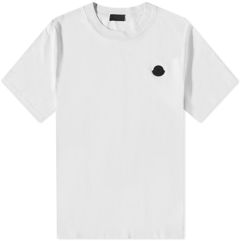 Тениска Moncler Rubber Patch Logo Tee Бяло | 8C000-07-829H8-91R, 0