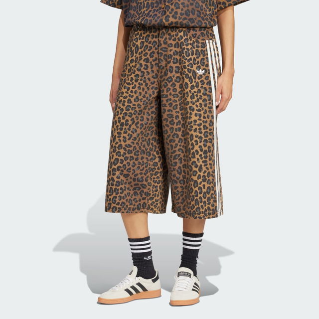 Originals Denim Leopard Print Bermuda Shorts