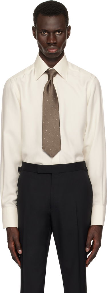 Риза Tom Ford TOM FORD Silk Twill Slim Fit Shirt Бежово | HSBC01-SUS02, 0