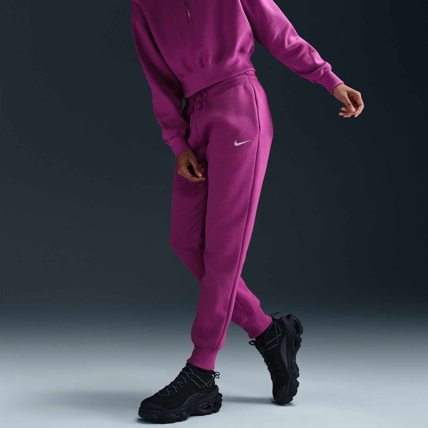 Комплект Nike Sportswear Phoenix Fleece Mid-Rise Joggers Розово | FZ7626-518, 1