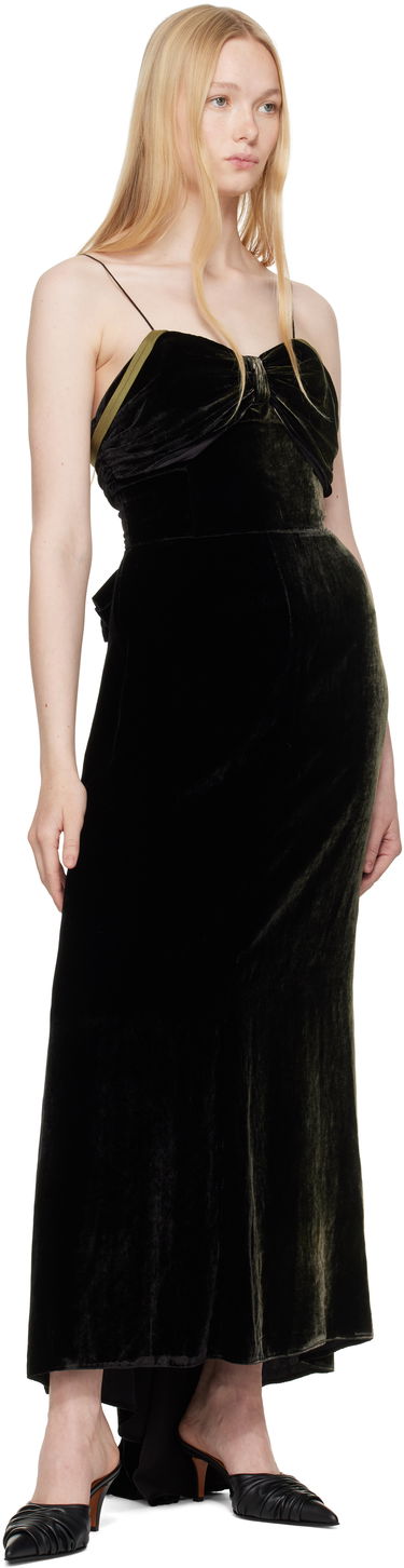 Pокля Maison Margiela Maison Margiela Velvet Maxi Dress Зелено | S51DG0003 M35345, 3