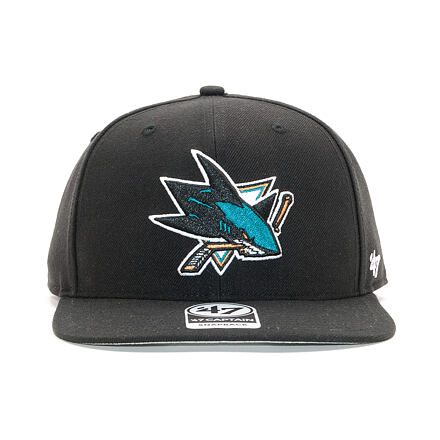 Шапка с козирка '47 Brand '47  Brand San José Sharks No Shot Captain Black Snapback Черно | H-NSHOT22WBP-BKB-OSF, 1
