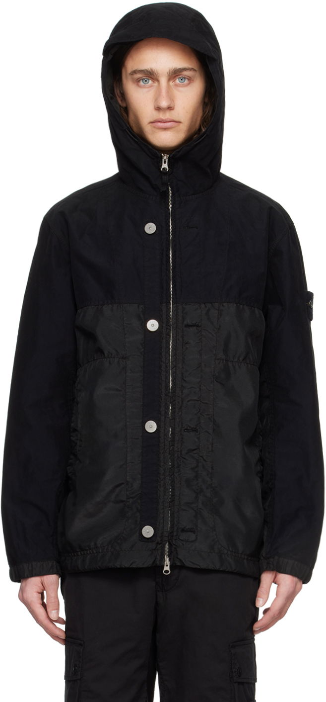 Яке Stone Island Black Hooded Jacket Черно | 801542732, 0