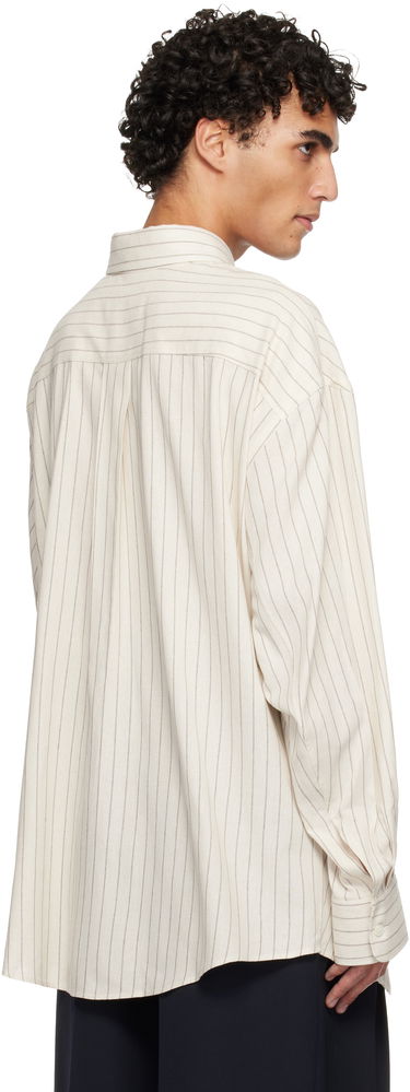Риза HED MAYNER Hed Mayner Oversized Pin Stripe Twisted Hem Shirt Бежово | HMMC60013AHC265, 2